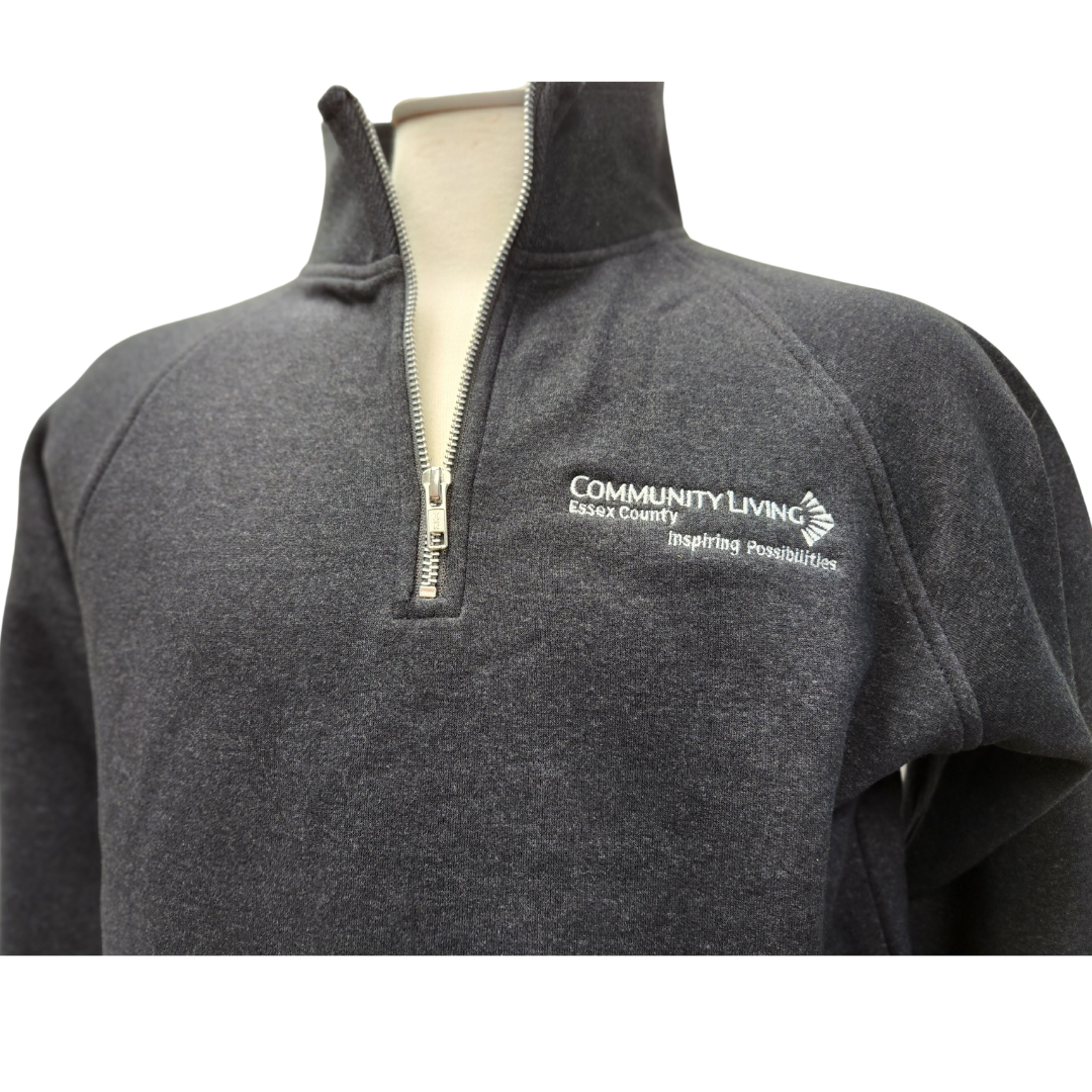 Unisex Vintage-Look 1/4 Zip Sweatshirt