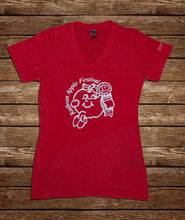 Load image into Gallery viewer, Tri-blend V-Neck Ladies' Tee
